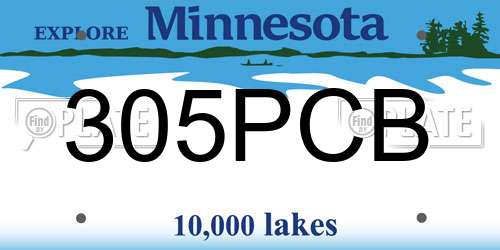 305PCB Minnesota License Plate