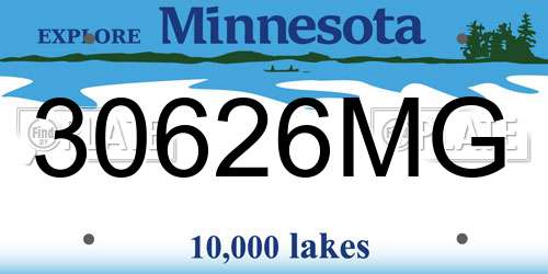 30626MG Minnesota License Plate