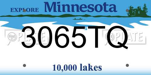 3065TQ Minnesota License Plate