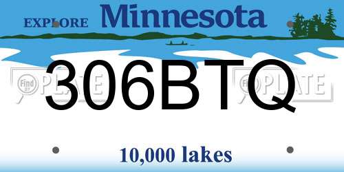 306BTQ Minnesota License Plate