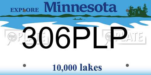 306PLP Minnesota License Plate