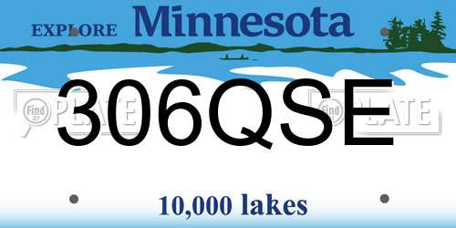 306QSE Minnesota License Plate