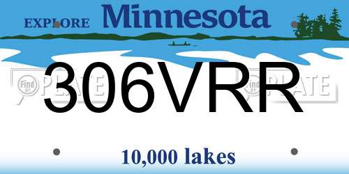 306VRR Minnesota License Plate