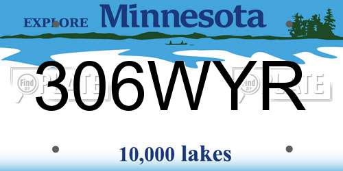 306WYR Minnesota License Plate