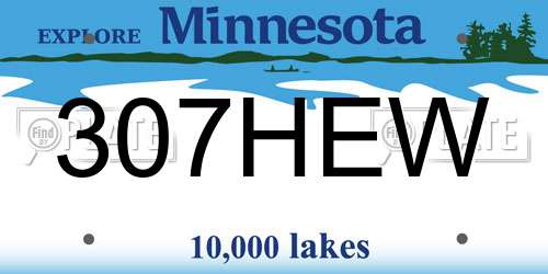 307HEW Minnesota License Plate