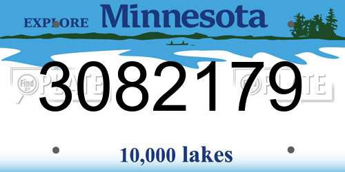 3082179 Minnesota License Plate