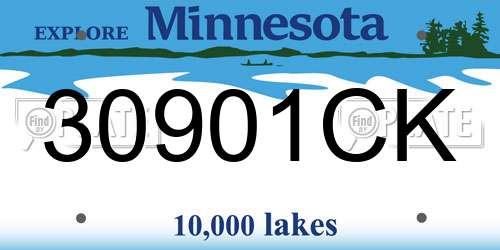 30901CK Minnesota License Plate
