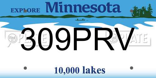309PRV Minnesota License Plate