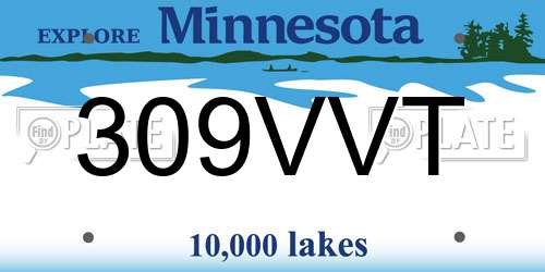 309VVT Minnesota License Plate