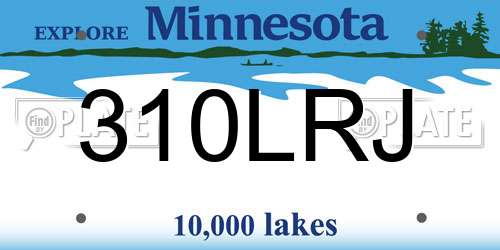 310LRJ Minnesota License Plate