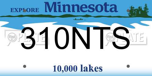 310NTS Minnesota License Plate