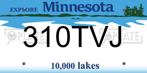 310TVJ Minnesota License Plate