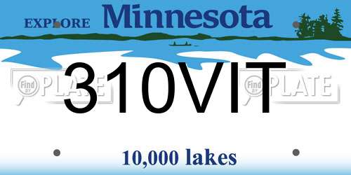 310VIT Minnesota License Plate