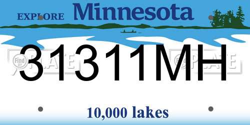 31311MH Minnesota License Plate