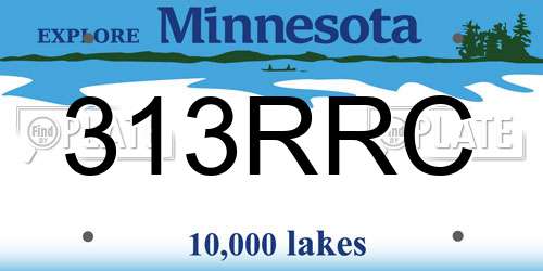313RRC Minnesota License Plate