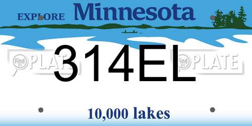 314EL Minnesota License Plate