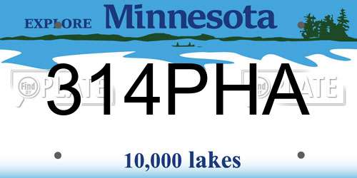 314PHA Minnesota License Plate
