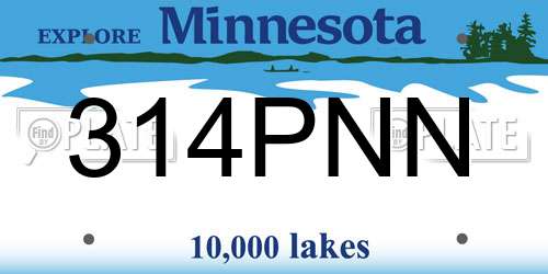 314PNN Minnesota License Plate