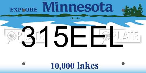 315EEL Minnesota License Plate