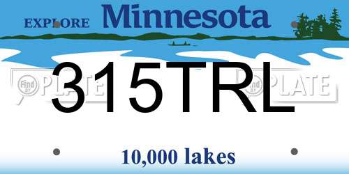 315TRL Minnesota License Plate