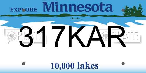 317KAR Minnesota License Plate