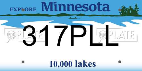 317PLL Minnesota License Plate