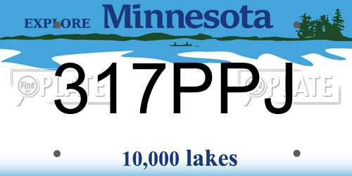 317PPJ Minnesota License Plate