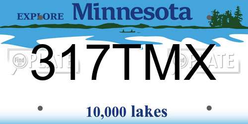 317TMX Minnesota License Plate