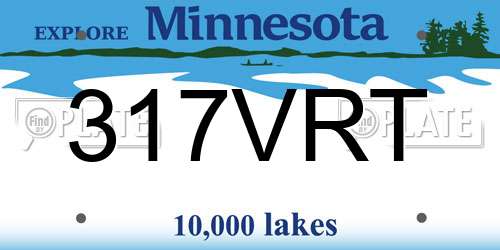 317VRT Minnesota License Plate