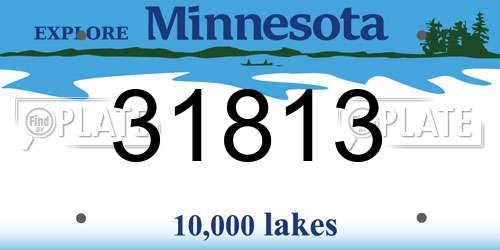 31813 Minnesota License Plate