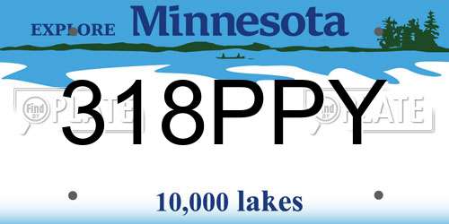 318PPY Minnesota License Plate
