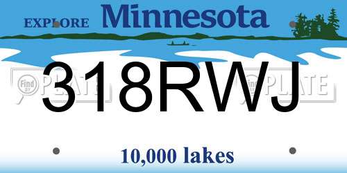 318RWJ Minnesota License Plate