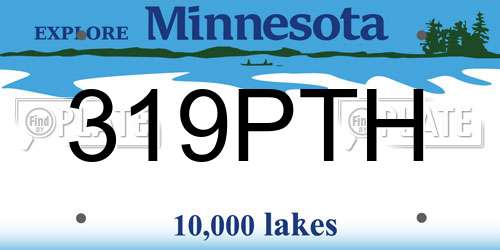 319PTH Minnesota License Plate