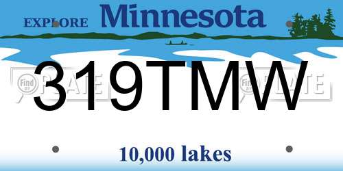 319TMW Minnesota License Plate