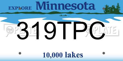 319TPC Minnesota License Plate