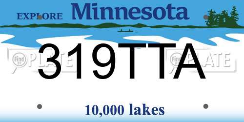 319TTA Minnesota License Plate