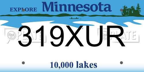 319XUR Minnesota License Plate