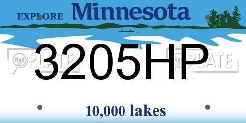 3205HP Minnesota License Plate