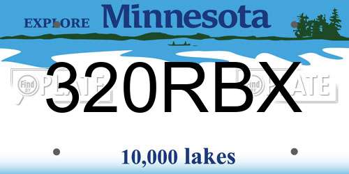 320RBX Minnesota License Plate