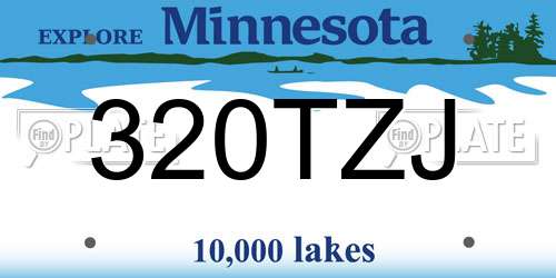 320TZJ Minnesota License Plate