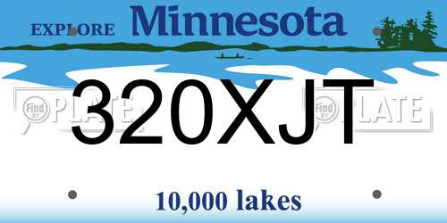 320XJT Minnesota License Plate