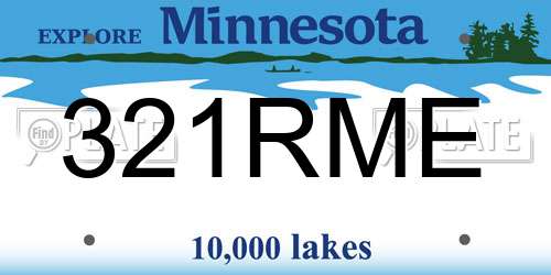 321RME Minnesota License Plate