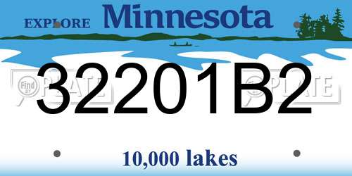 32201B2 Minnesota License Plate