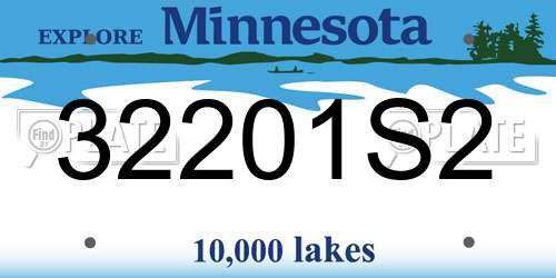 32201S2 Minnesota License Plate