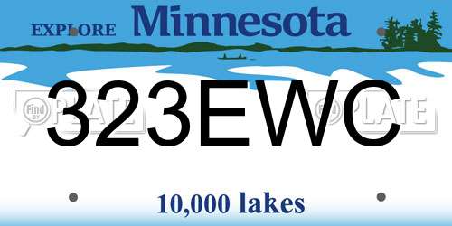 323EWC Minnesota License Plate