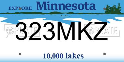 323MKZ Minnesota License Plate