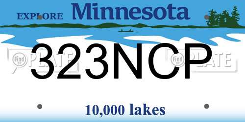323NCP Minnesota License Plate