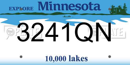 3241QN Minnesota License Plate