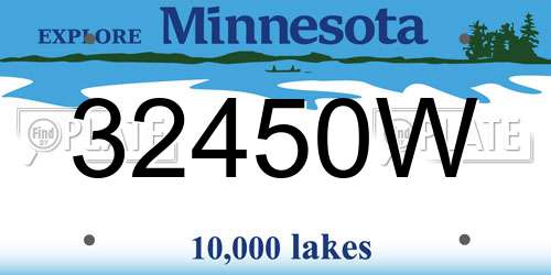 32450W Minnesota License Plate