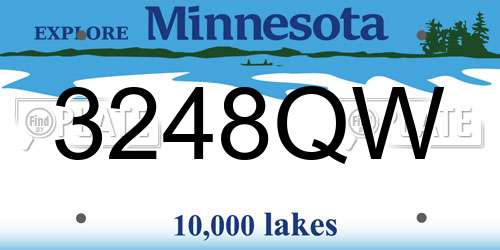 3248QW Minnesota License Plate